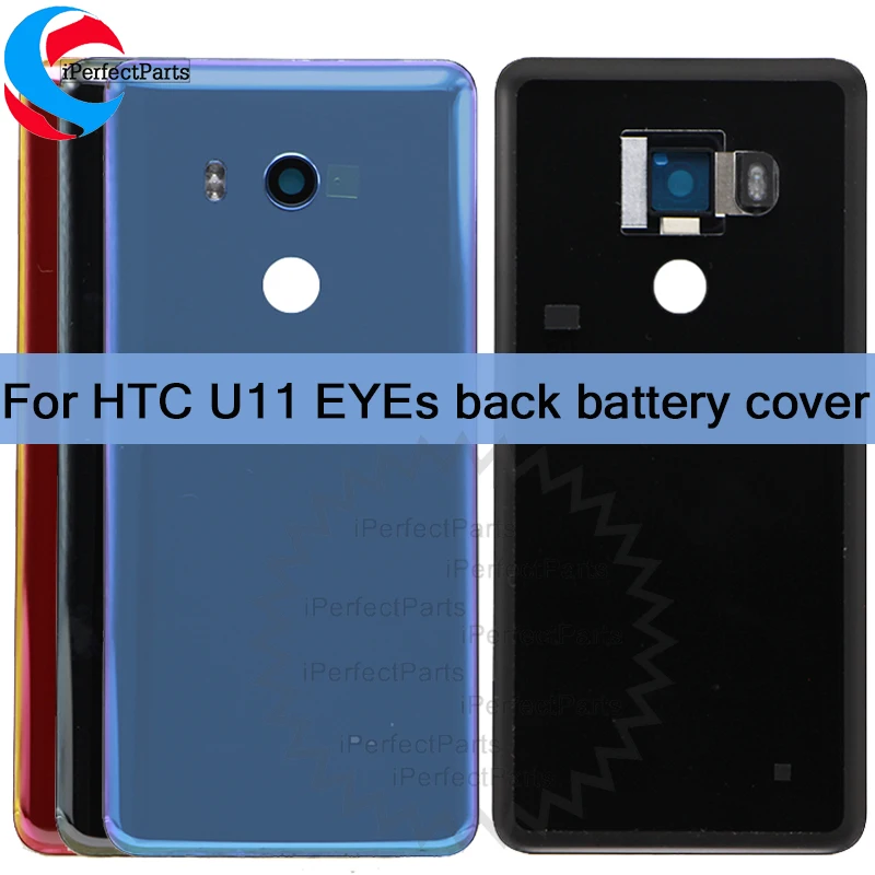 Настоящий корпус для HTC U11 EYEs Задняя крышка батареи стеклянная дверь чехол +