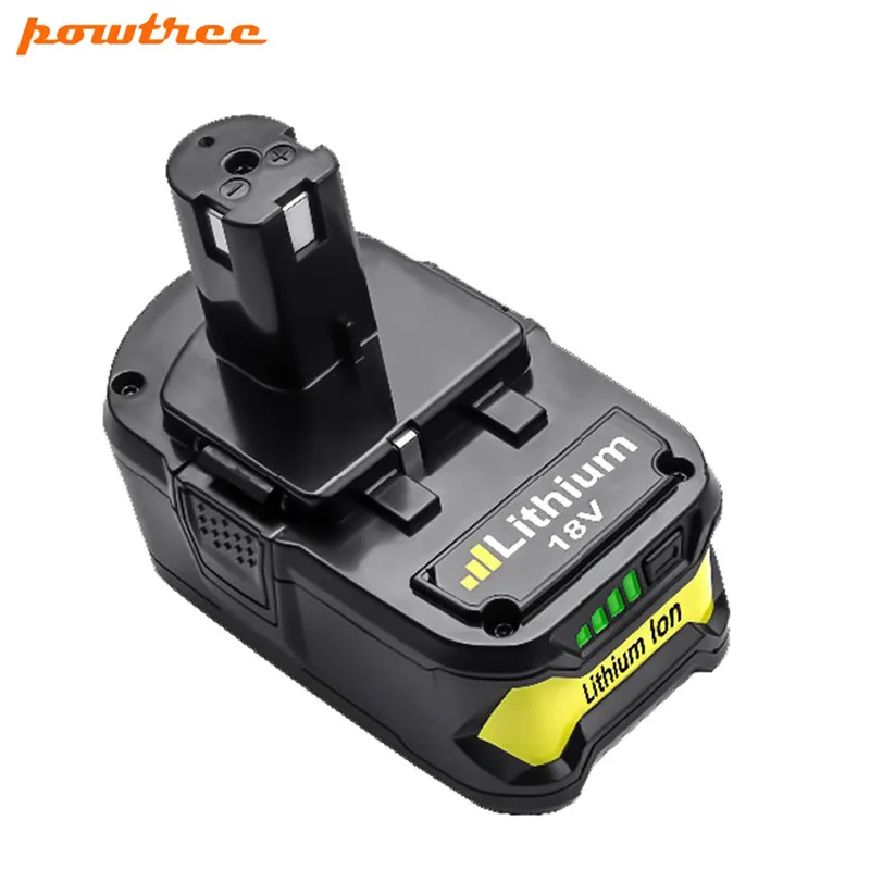 Аккумуляторная батарея Powtree 18 в 4000 мАч для Ryobi Li Ion P108 P 108 аккумулятор RB18L40 P2000 P310 BIW180