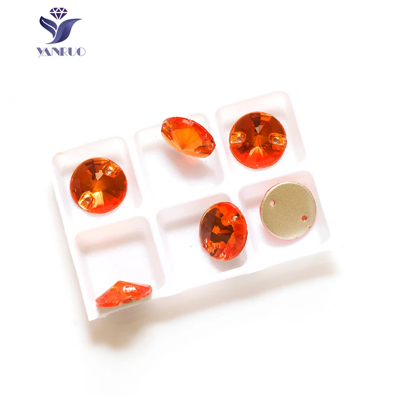 

YANRUO 3200 Rivoli Hyacinth пришить Стекло Rivoil круглые стразы пришить хрустальные камни Flatback украшения на платье одежда