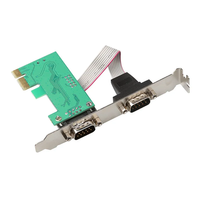 MINI PCI E Express двойной последовательный DB9 RS232 2 порта контроллер адаптер для Cartao Verde