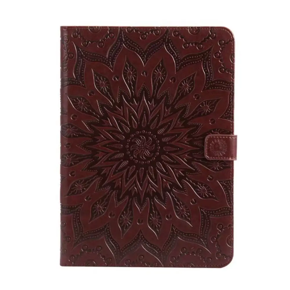 brown Роскошный чехол с тиснением для samsung Galaxy Tab A, 9,7 дюймов, SM-T555, T550, P550, из искусственной кожи, с подставкой, откидной SM-T550, защитный чехол для планшета - Цвет: brown