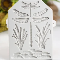 luyou diy dragonfly silicone mold candle polymer clay molds fondant cake chocolate mould diy kitchen baking tools fm1422