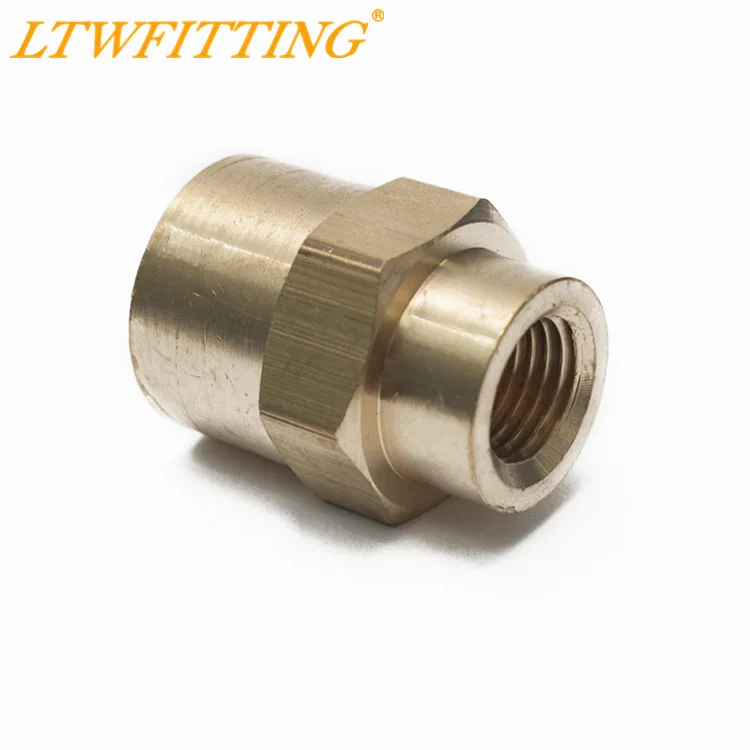 

LTWFITTING Brass Pipe Fitting 1/2" x 3/8" Female NPT Reducing Coupling Water Boat