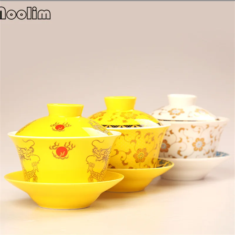 Керамическая ручная роспись Традиционный китайский Gaiwan офисный чайник