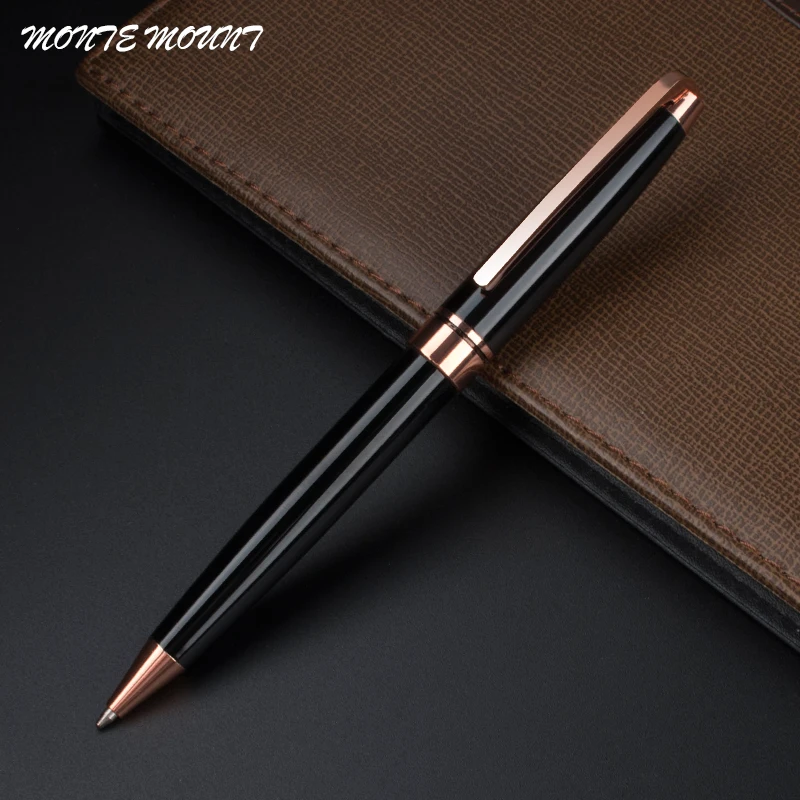

MONTE MOUNT Luxury stationery super design contemporary series of new steel ballpoint pen gold-plated Black Rose Gold Clip pens