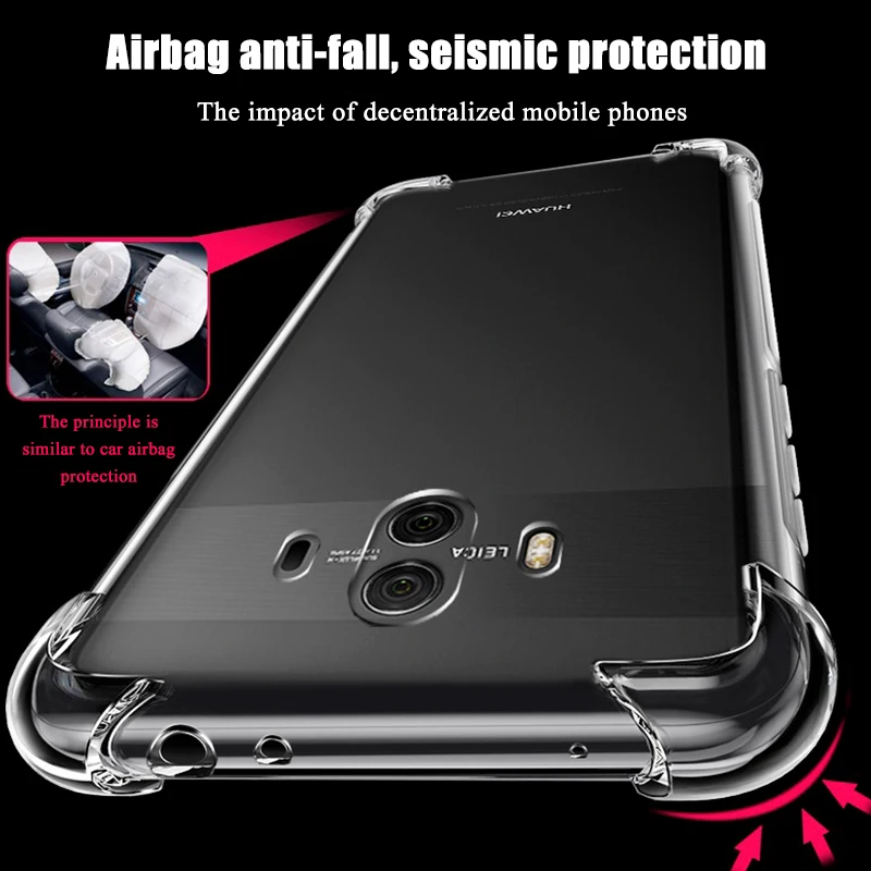 Мягкий ТПУ защитный чехол для huawei P20 Lite mate 10 Pro 20 Nova 3i 3 прозрачная задняя крышка Honor