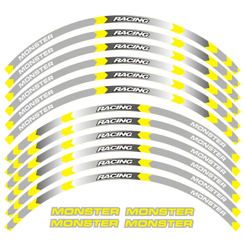 Светоотражающая наклейка на колесо мотоцикла подходит для DUCATI MONSTER 1200/S/R 821 796 696 1000
