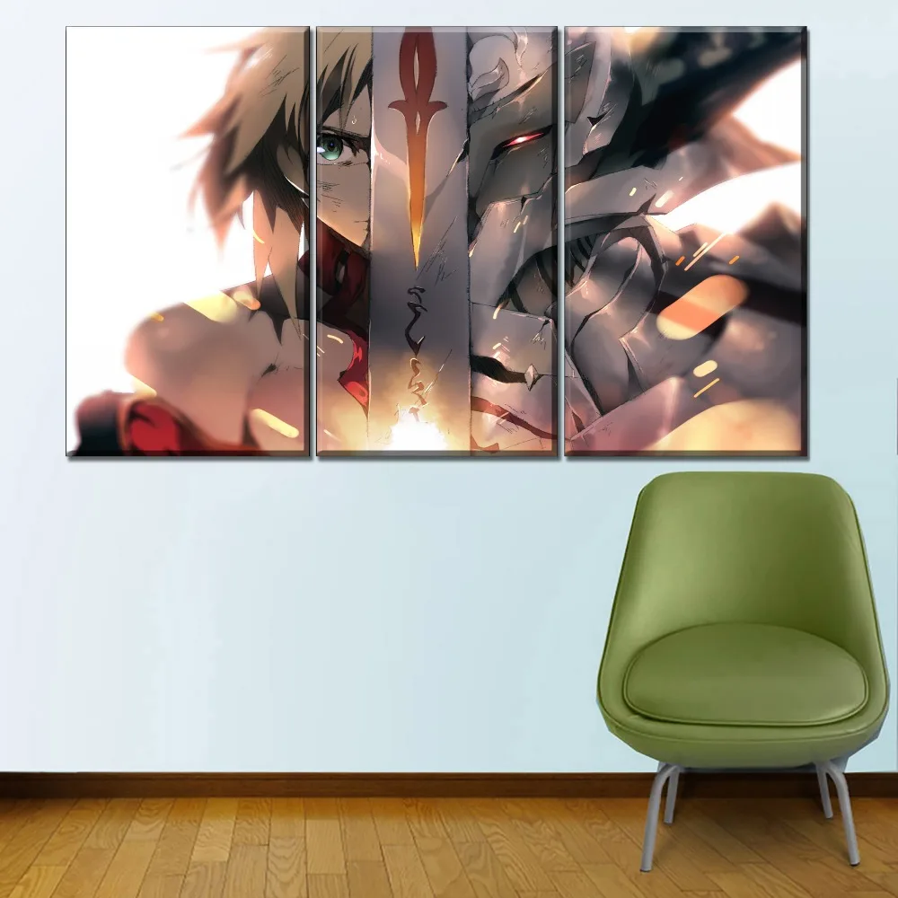 Саблевая живопись для гостиной декоративная 5 панелей Fate Apocrypha анимационный
