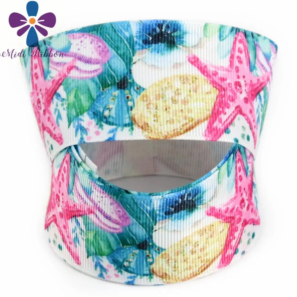 16 мм-75 мм морская звезда Кит весы Русалка ракушки принт Корсажная/эластичная