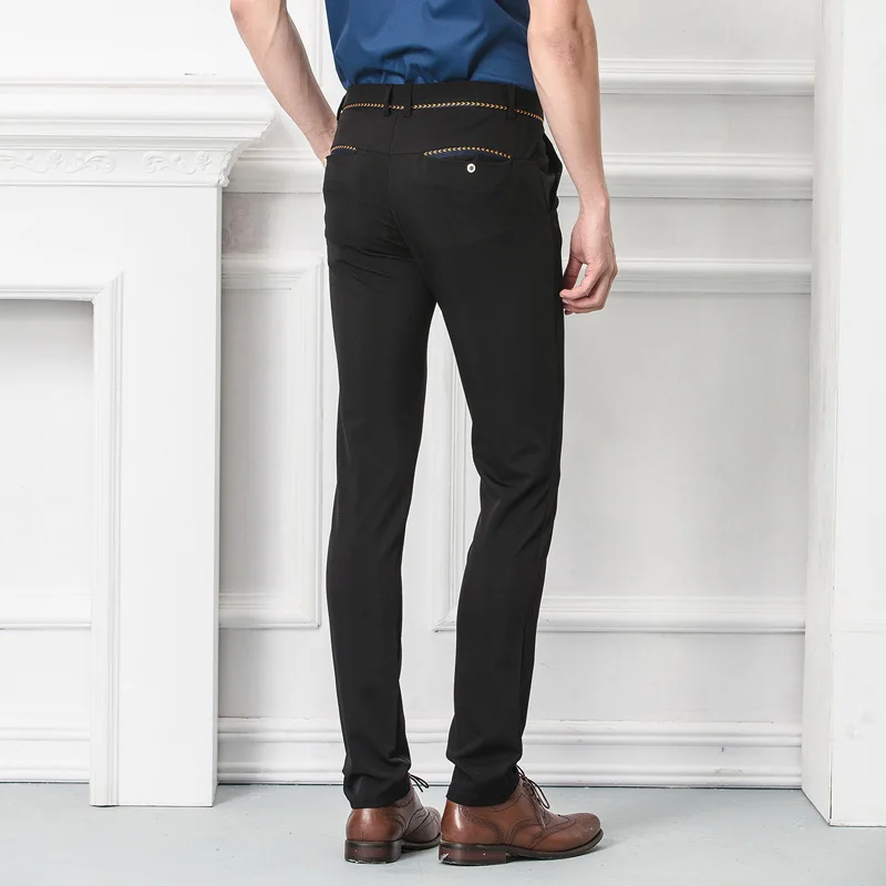 2017 новые весенние и летние стильные мужские повседневные длинные брюки высокого