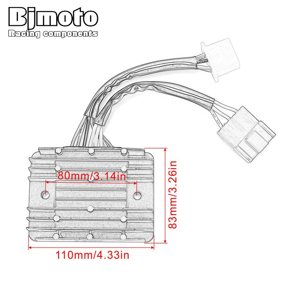 

BJMOTO Motorcycle Voltage Regulator Rectifier for Aprilia RSV1000 Tuono 2006-2009 RSV1000 2004-2008 AP8127144