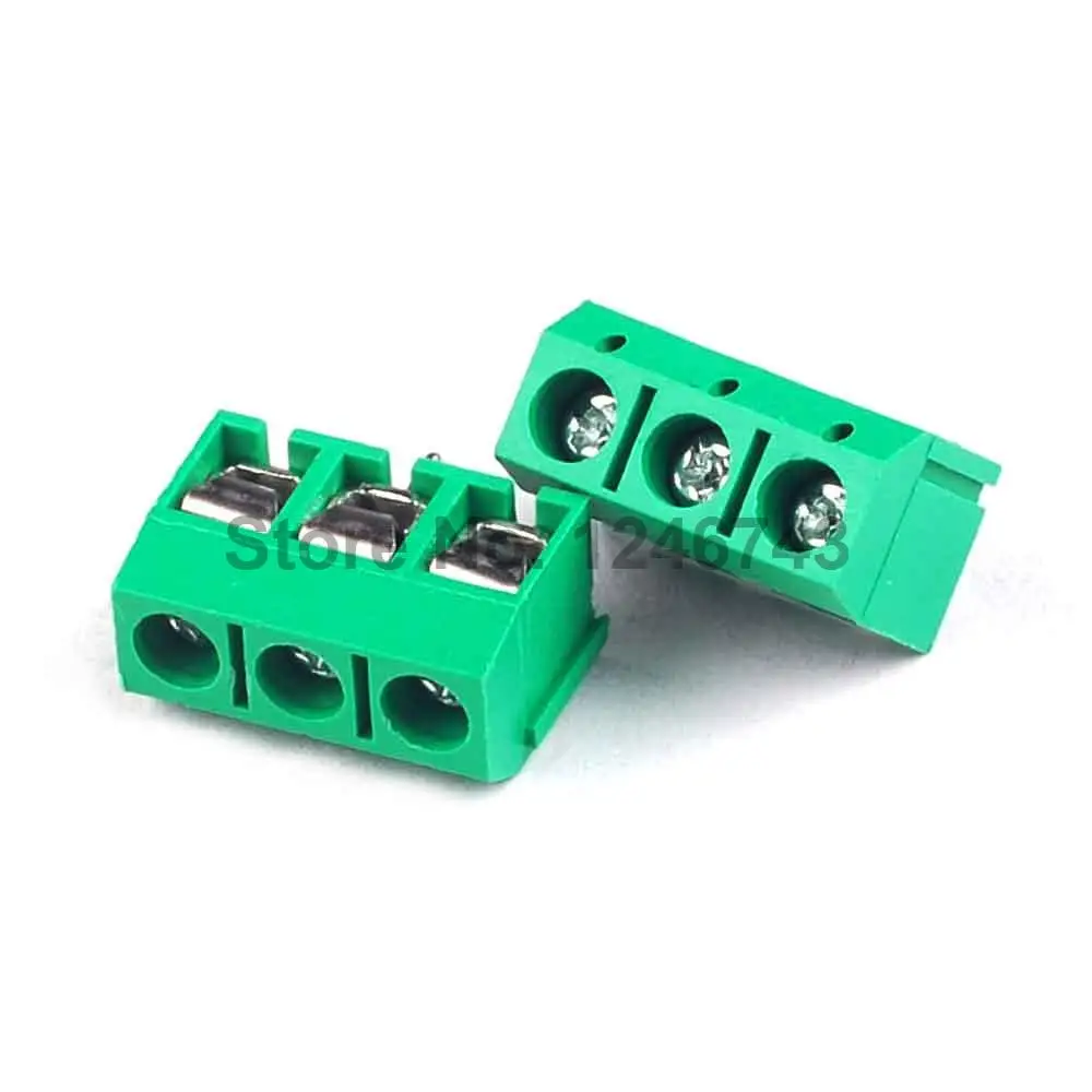 20 шт 3 Pin 5 мм шаг PCB крепление винтовой клеммный блок AC 250V 8A|screw terminal block|block businessscrew cnc