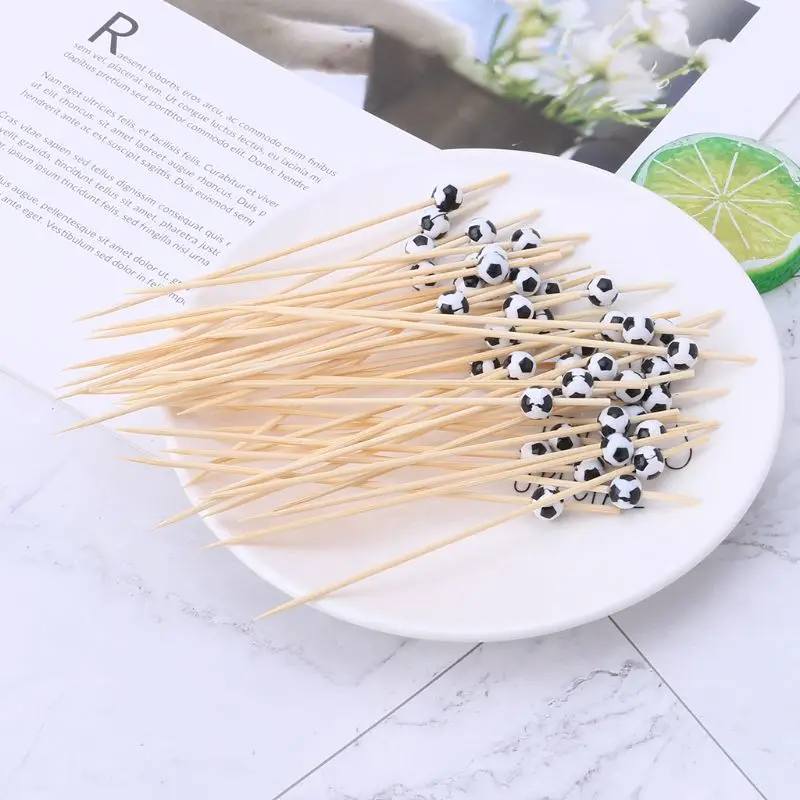 100 шт еда зубочистки буфет вилка для фруктового салата торт Маффин палочки