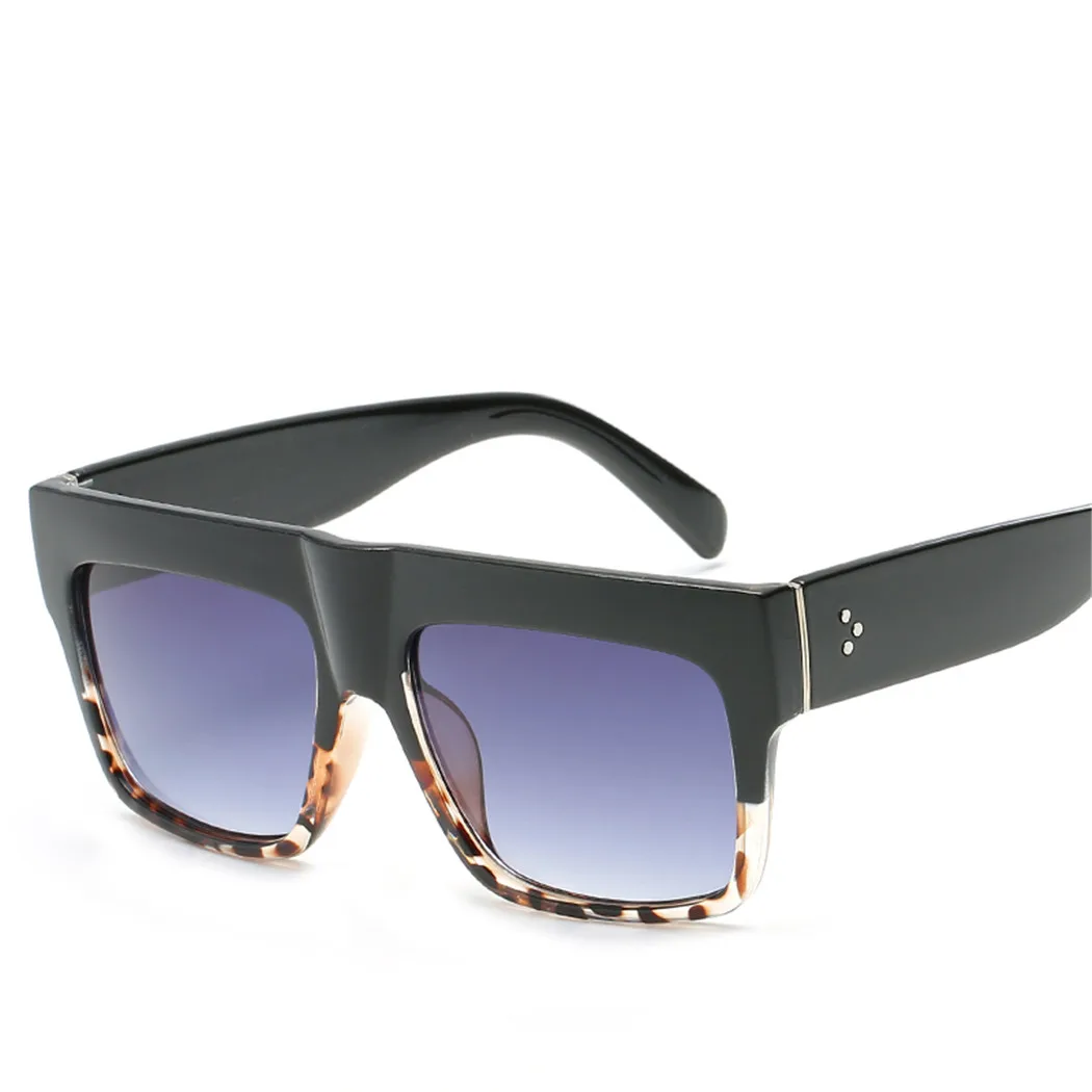 Fashion Brand Designer Square Sunglasses Women Men Rivet Eyewear Flat Sun Glasses Top Accessories Female |