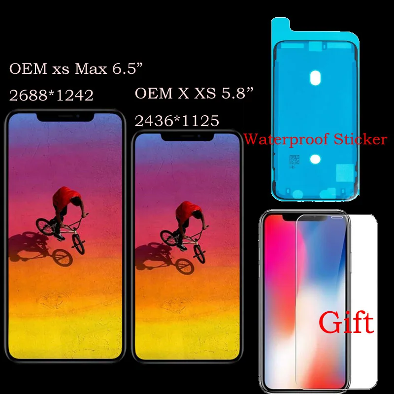 OEM черный супер Amoled ЖК-дисплей запасные части для iPhone X XS XR Xs Max ЖК-экран с 3D сенсорным экраном в сборе