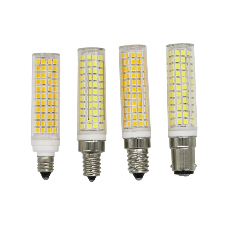 Приглушаемая керамическая Светодиодная лампа E11 E12 E14 BA15D 110 светодиодов 220 SMD 100 в 15