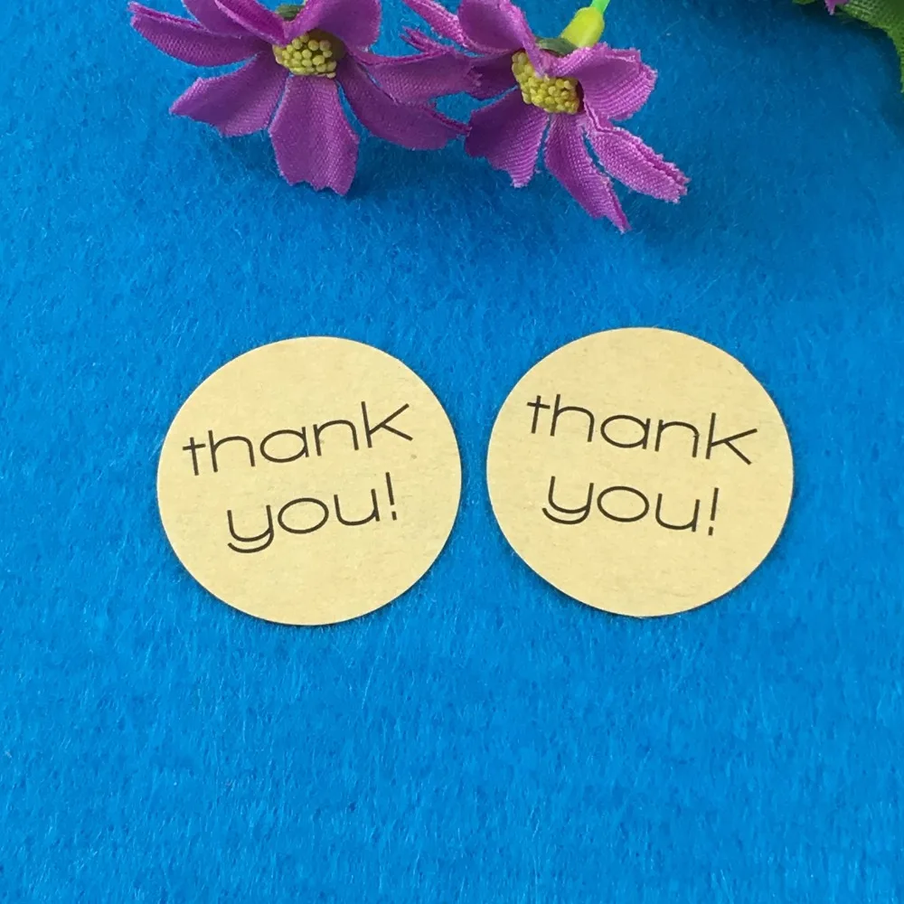Самоклеящиеся Стикеры Thank You стикеры из крафт бумаги диаметром 3 см для рукоделия