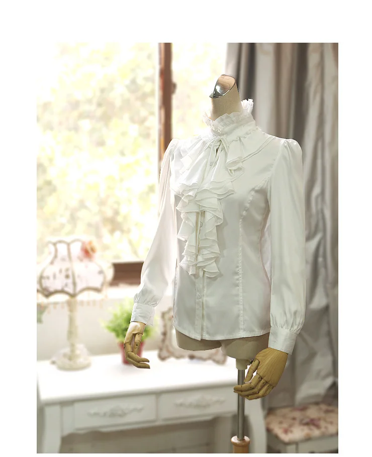 Женская атласная блузка Элегантная классическая приталенная с бантом оборками и