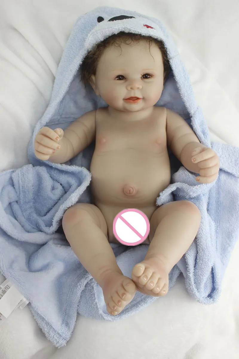22 дюйма Reborn Baby Boy полный силиконовый винил Реалистичная кукла для новорожденного