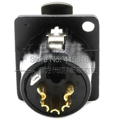 10 шт./лот произведено Neutrik China factory YS1455BG 5PIN Cannon Female XLR Socket монтажная розетка|china
