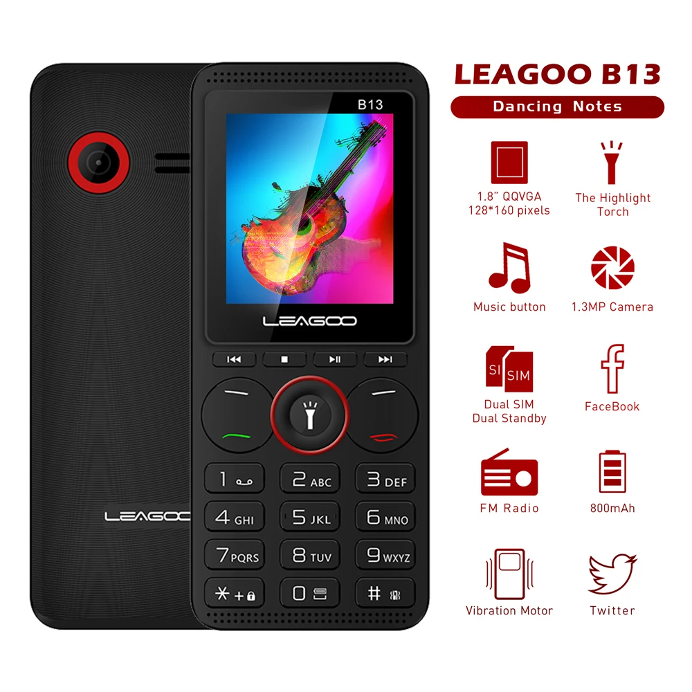 LEAGOO B13 телефон с функцией телефона 1,77 ''32 MB+ 32MB старшие дети мини телефон клавиатура с русским шрифтом 2G GSM кнопочный Ключ мобильного телефона