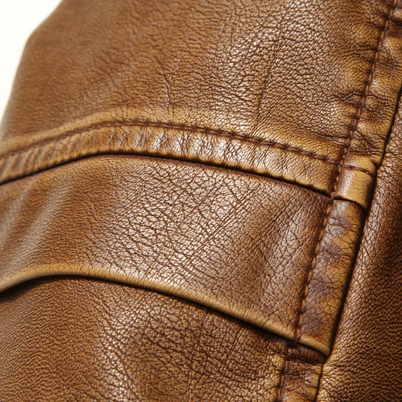 Мужские кожаные куртки EICHOS модная мотоциклетная куртка Мужская осенне зимняя