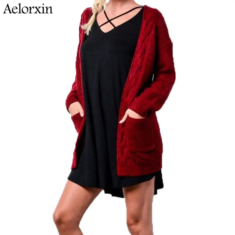 3XL XL длинные кардиганы для женщин модный свитер с замком Большие размеры Верхняя