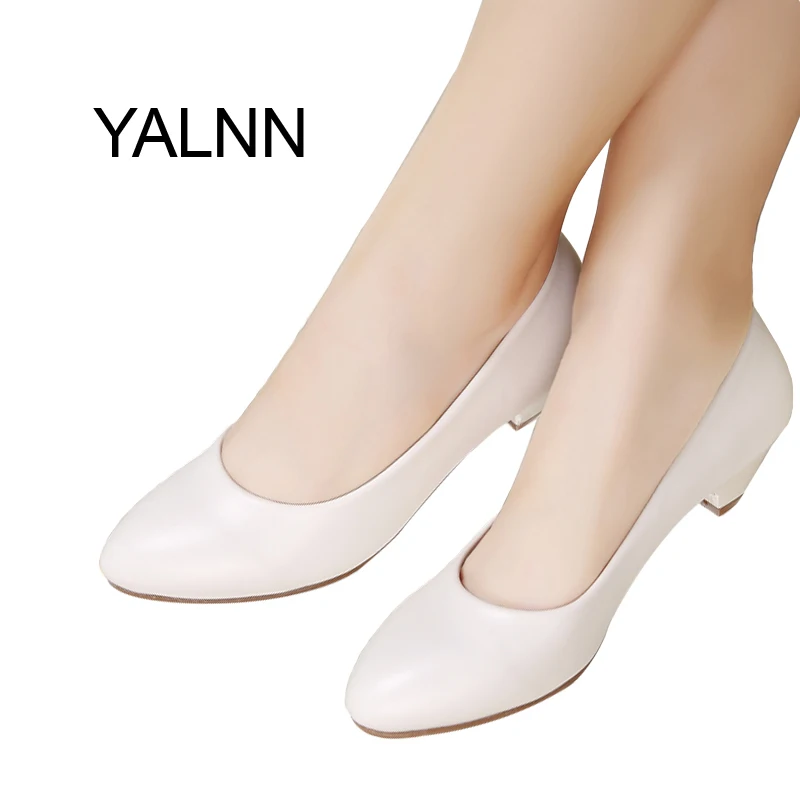 YALNN/Новые модные туфли на каблуке 3 см женские офисные модельные лодочки женская