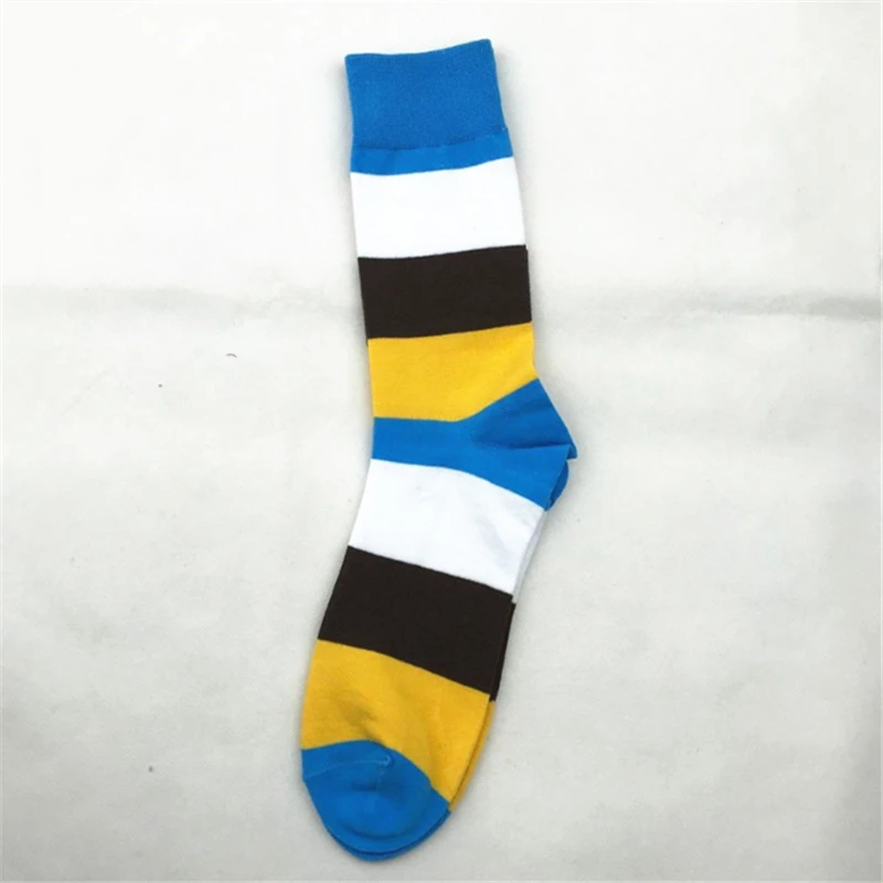 OKOUFEN 2019 Hot Sale Casual Men Socks New fashion design Plaid Colorful happy Business Party Dress Cotton Man | Мужская одежда