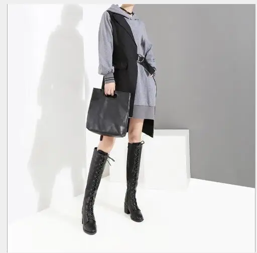 Женское платье 2018 Новое Осеннее длинное приталенное с капюшоном женская верхняя