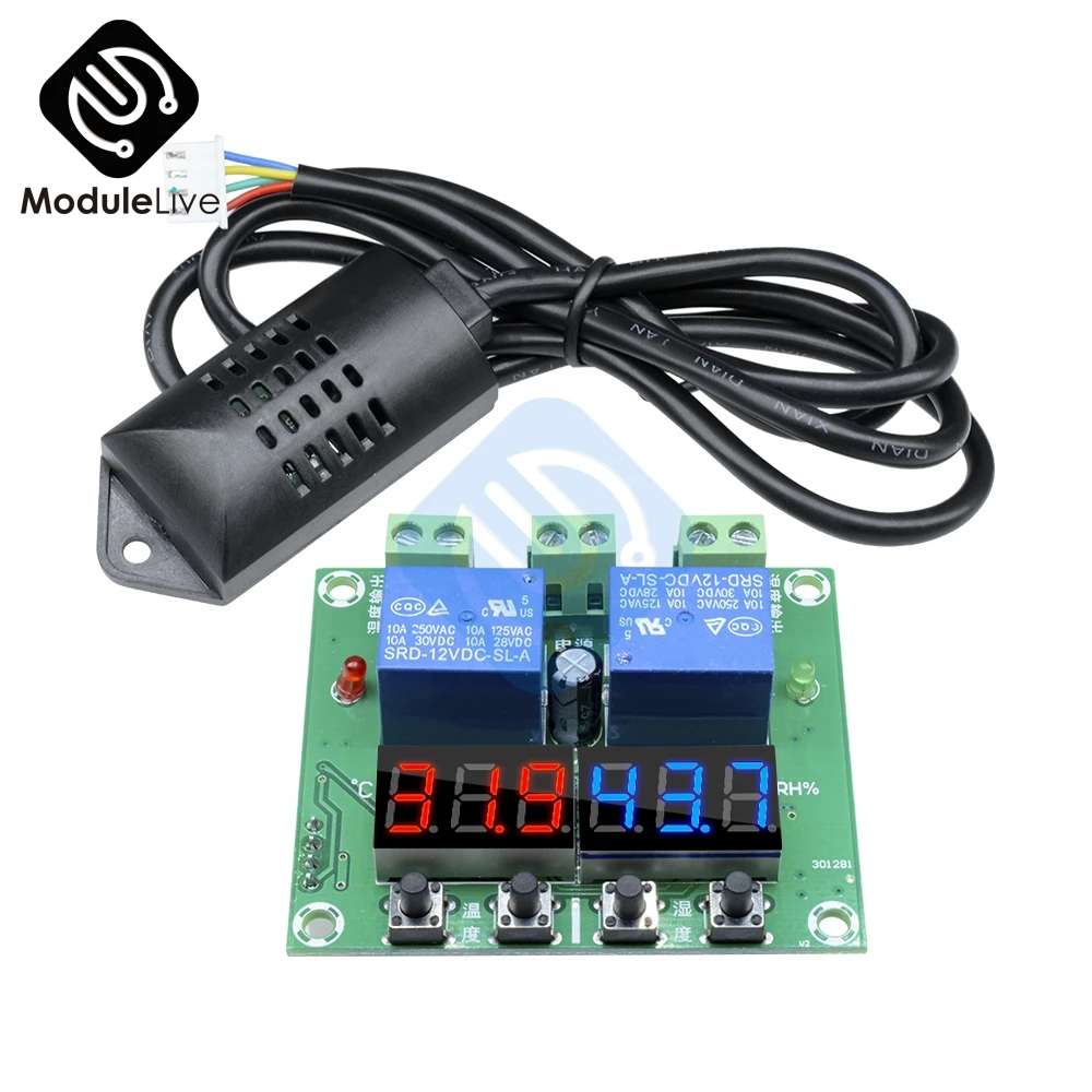 XH M452 DC 12V термостат гигростат светодиодный цифровой Температура Управление