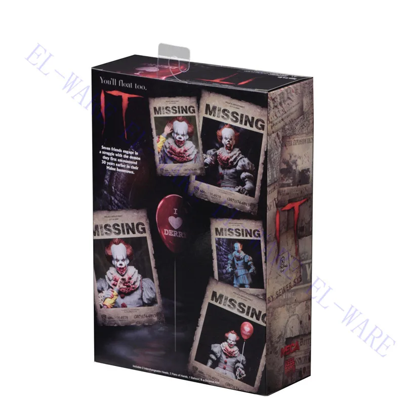 7 дюймов NECA 2017 IT Move &quotPennywise I сердце Дерри воздушный шар кровавый ПВХ фигурка