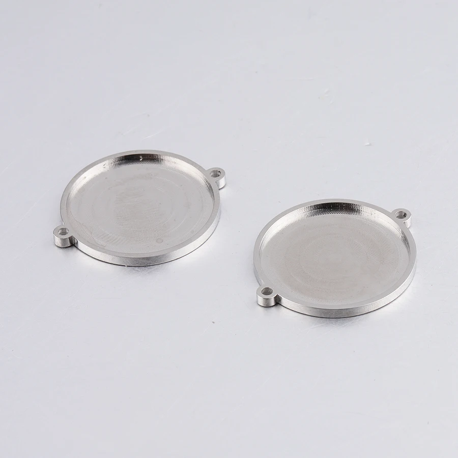Fnixtar Mirror Polished Stainless Steel Round Groove Charms Connectors For DIY Jewerly Making 25*30mm 20Piece/lot | Украшения и