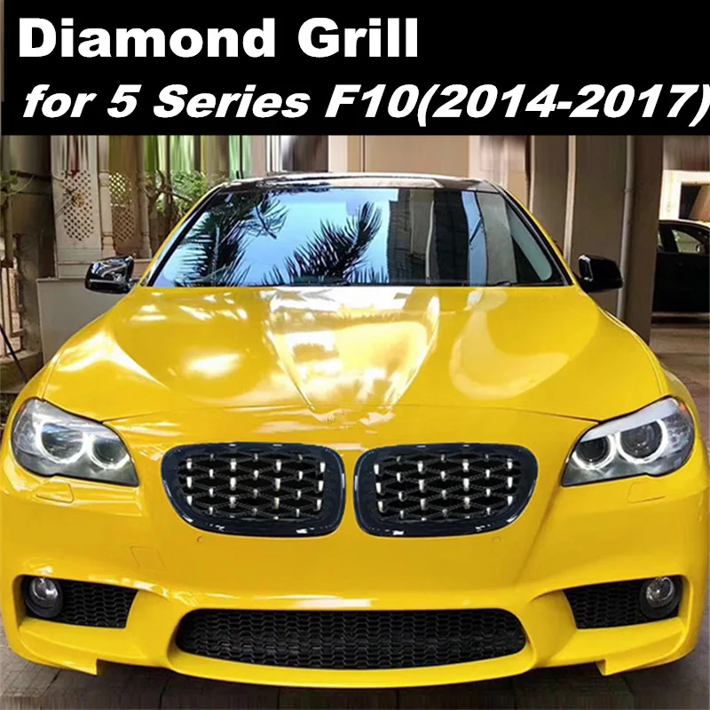 Алмазный гриль для BMW 5 серии F10 F11 F18 Стиль автомобильный передний 2014 2017 одна пара