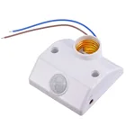 E27 Инфракрасный датчик движения из PIR Светодиодный светильник держатель светодиодный ная лампа база PIR датчик движения переключатель держатель светильник гнездо