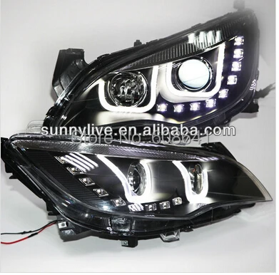 

for Excelle XT Astra J LED Strip U Style Angel Eyes Head Light Right hand drive