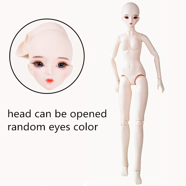 open head 1/3 bjd кукла 62 см, кукла для тела, белая кожа, голова с/без макияжа, AI YoSD MSD SD, набор игрушек, подарок для детей - Цвет: open head