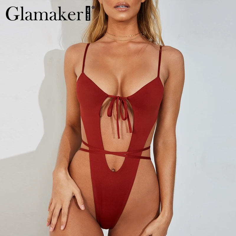 Женское Бандажное боди с леопардовым принтом Glamaker цельное открытой спиной лето