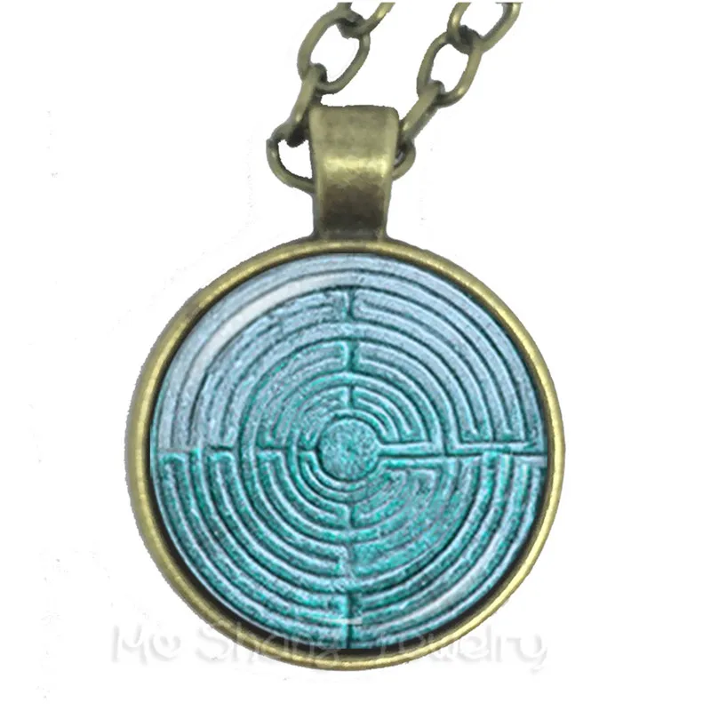Прочный чехол Teen Wolf Цепочки и ожерелья Винтаж Pentacle Wicca Стекло медальон для