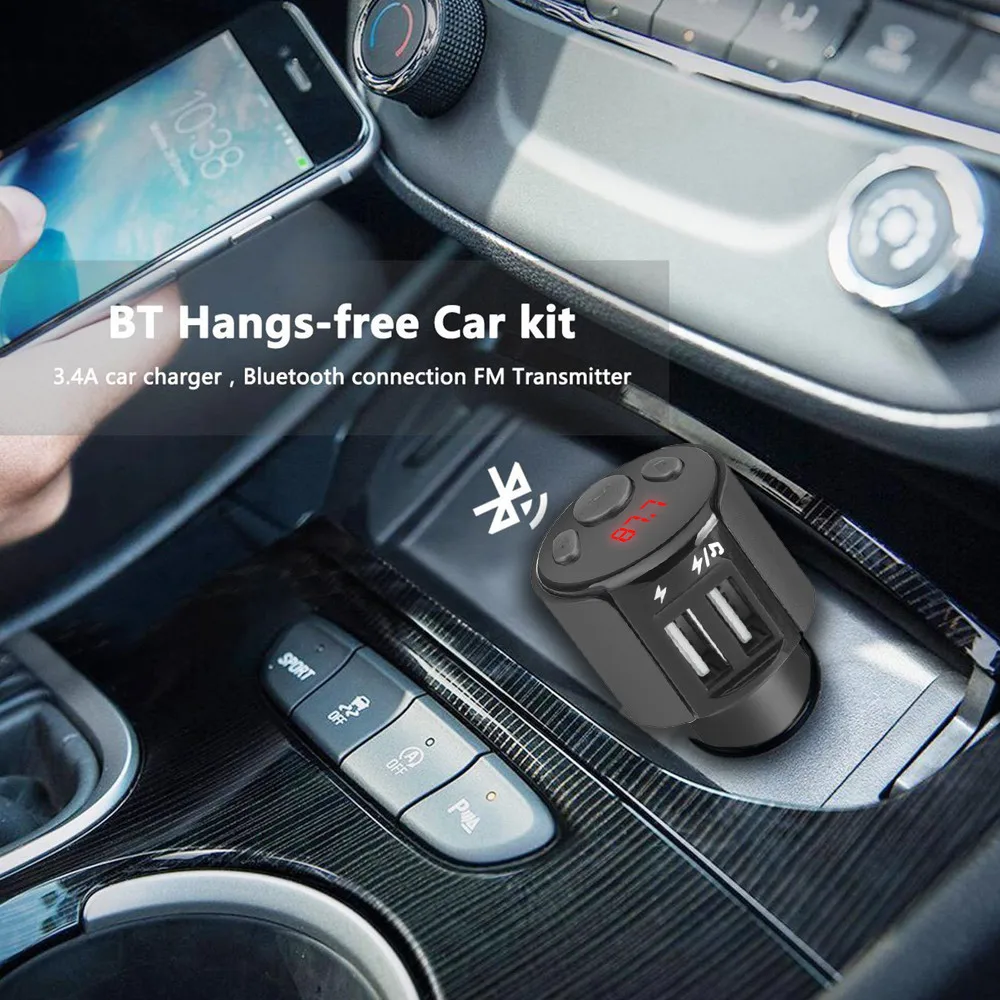 Многофункциональный Bluetooth автомобильный комплект fm-передатчик беспроводной