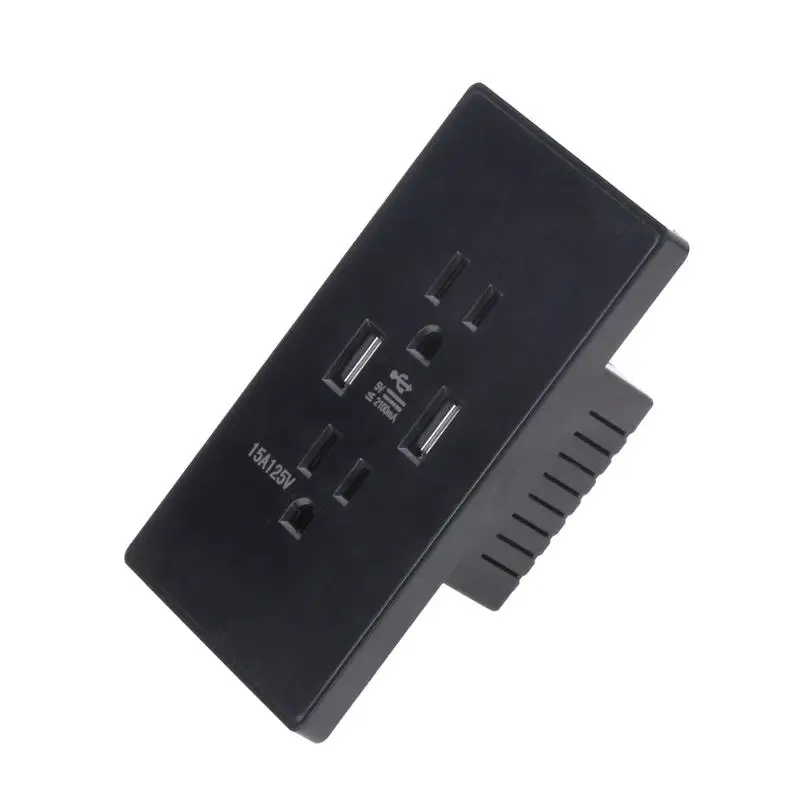 Умный дом двойной 2 USB порт 2.1A настенная розетка панель вилка США розетка электрическое зарядное устройство адаптер для сотового телефона