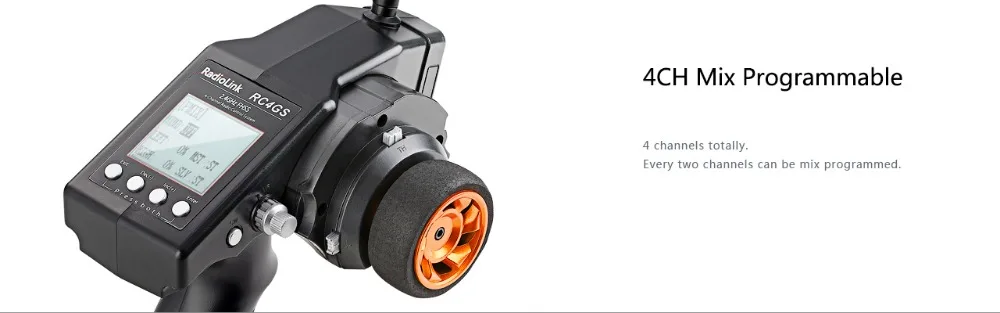 Радиоприемник rdiolink RC4GS 2,4G 4CH Автомобильный контроллер передатчик+ R6Fg гироскоп внутри приемника для радиоуправляемого автомобиля лодки(расстояние 400 м