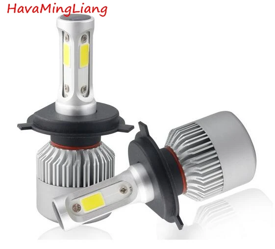 Марка Light S2 H4 H7 H1 вел Фары для авто H11 H13 12 В 9005 9006 H3 9004 9007 9012 72 Вт 8000LM автомобиля
