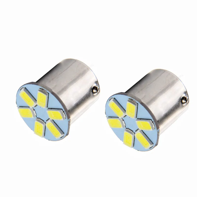 100 шт. S25 1156 BA15S 6 SMD 5630 1157 BAY15D автомобильная лампа поворота Стоп-сигнал задний