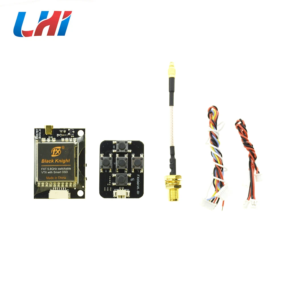 FX878T черный рыцарь 5 8 ГГц Мини FPV переключаемый видеопередатчик 40CH VTX с Smart OSD панель