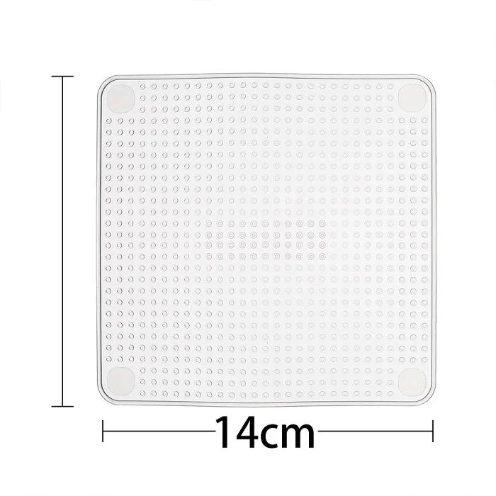 14X14cm Творческий 4 Шт. Силиконовые Пищевой Saran Wrap Стрейч Многоразовые Свежие Печать Вакуумная Крышка Кухонный Инвентарь силиконовые крышки силикон для кухни - Цвет: 14X14cm