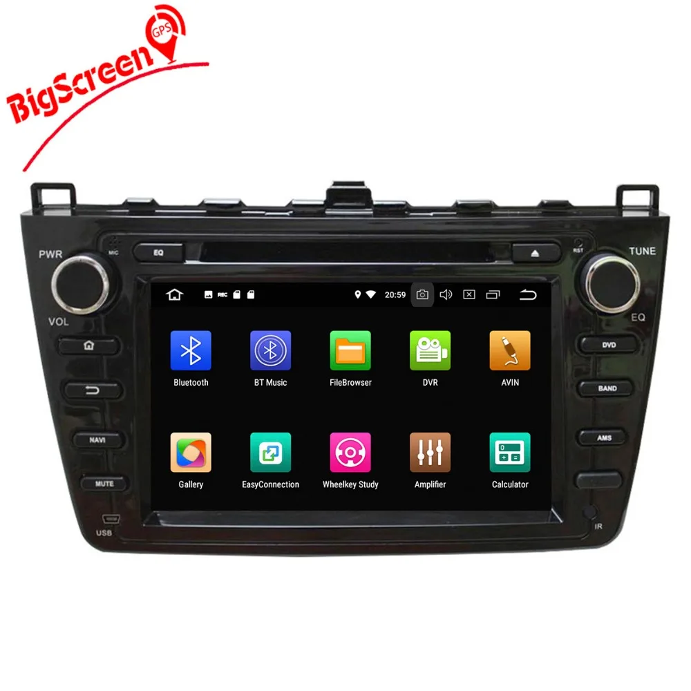 2 Din Android 8 0 7 1 RAM 4 Гб + 32 ядер автомобильное радио GPS Navi для MAZDA 6 2008 2012 HD Satnav
