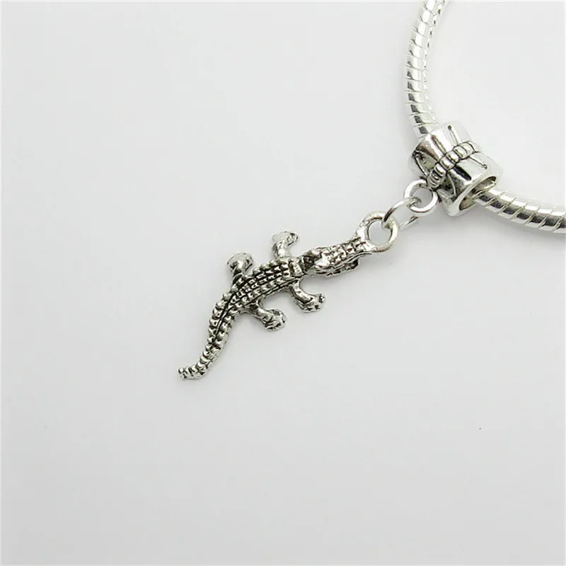 Новый 25 шт. крокодил Шарм бусинки с большими отверстиями европейский кулон