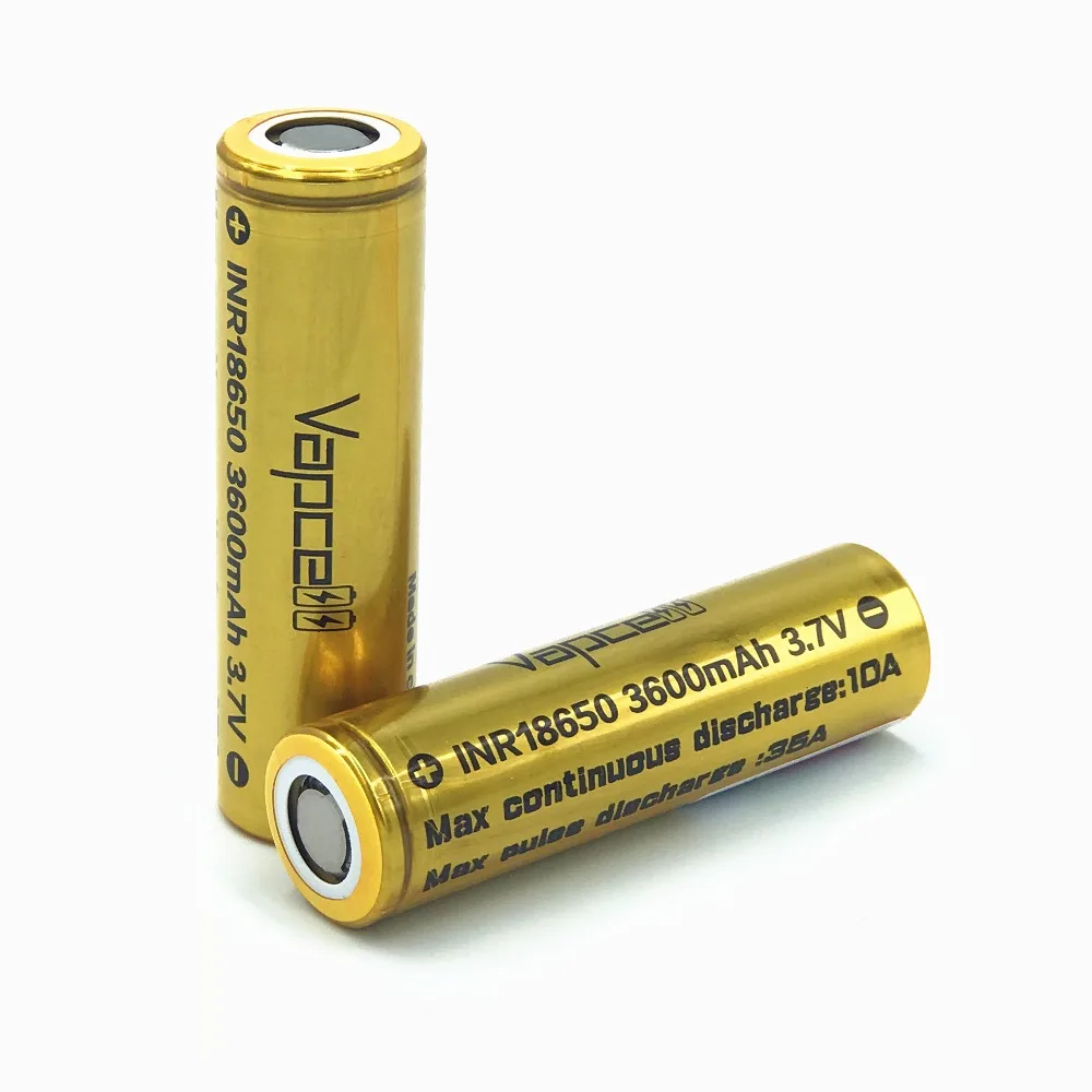 Литий-ионный перезаряжаемый аккумулятор Vapcell 2 шт. INR 18650 3600 мАч 35A с Nitecore новинка