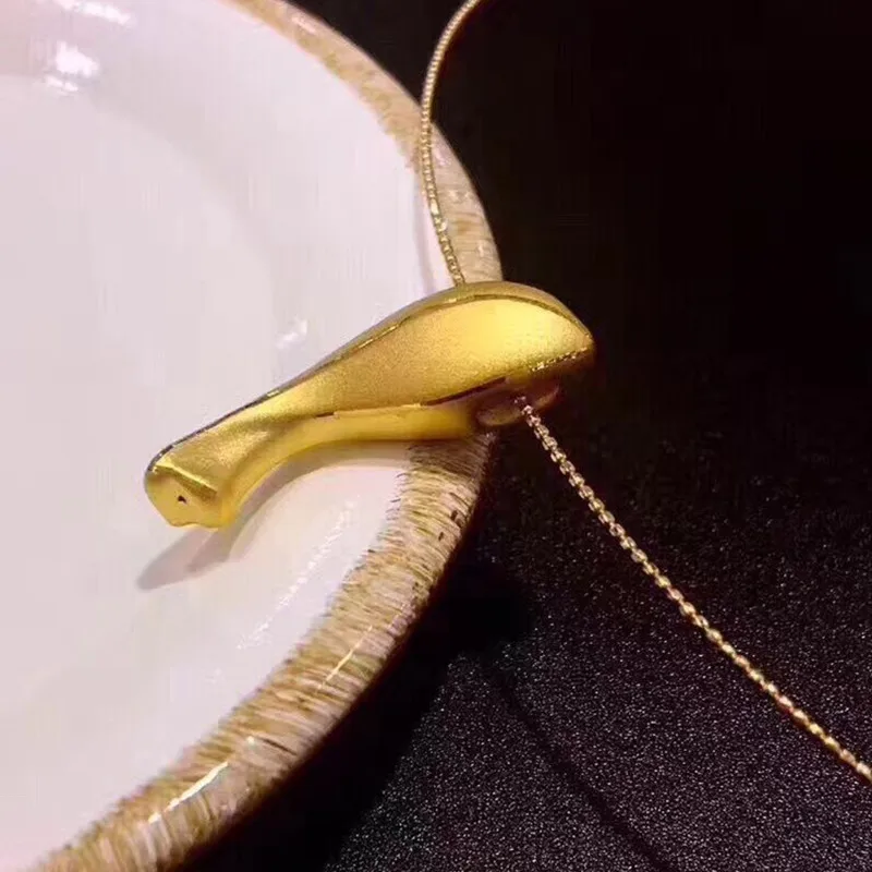 Новое поступление 24к желтое золото кулон для женщин 999 3D желтая подвеска Золотая